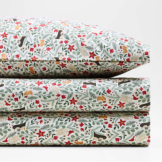 Supercozy Winter Wonderland Organic Cotton Flannel Kids Full Sheet Set