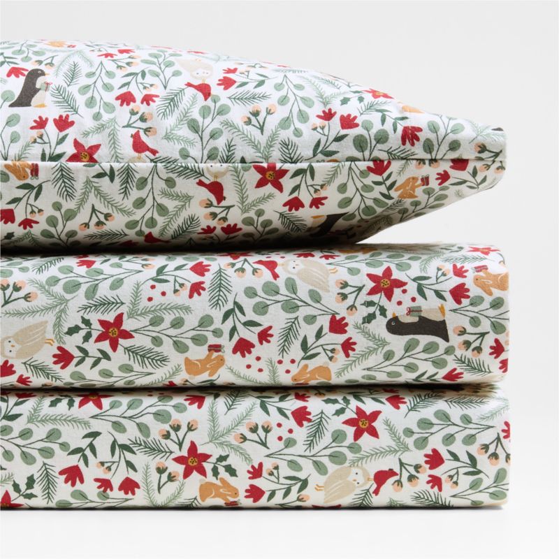 Supercozy Winter Wonderland Organic Cotton Flannel Toddler Sheet Set - image 3 of 5