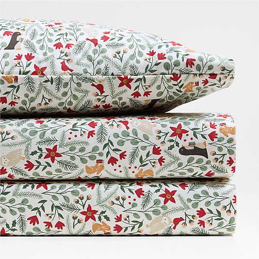 Supercozy Winter Wonderland Organic Cotton Flannel Toddler Sheet Set