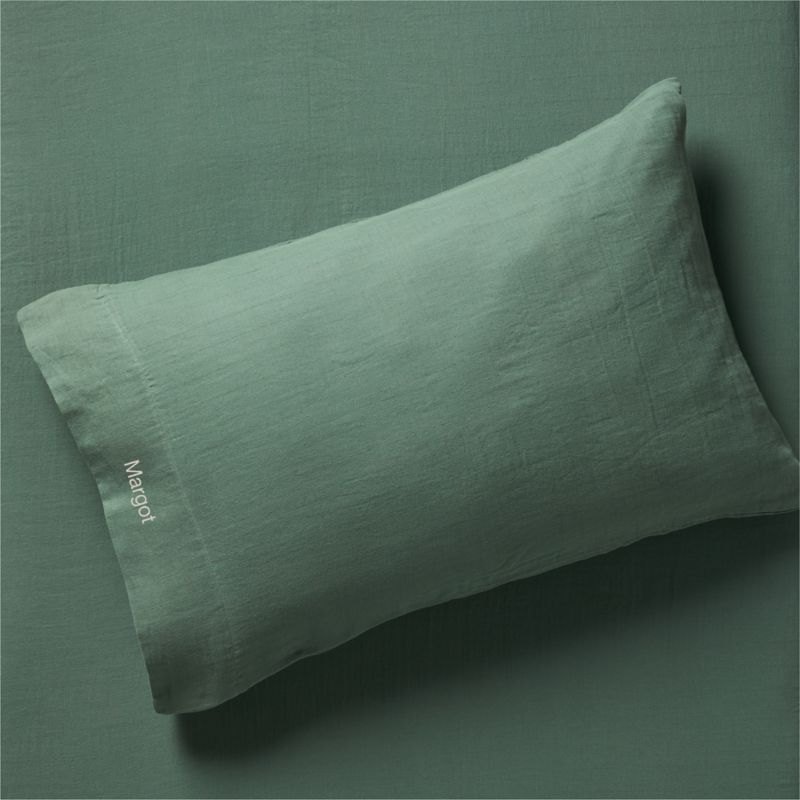 Supersoft Pine Green Organic Cotton Gauze Kids Pillowcase - image 6 of 8