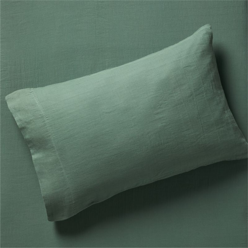 Supersoft Pine Green Organic Cotton Gauze Kids Pillowcase
