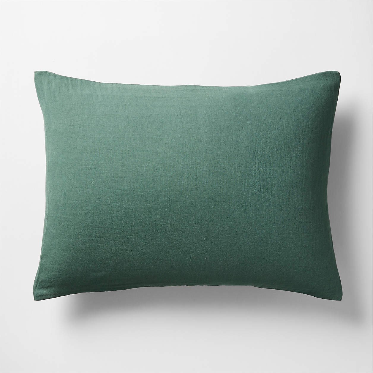 Supersoft Pine Green Organic Cotton Gauze Kids Pillow Sham Crate & Kids