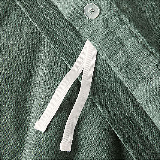 Supersoft Pine Green 100% Organic Cotton Gauze Kids Full/Queen Duvet Cover