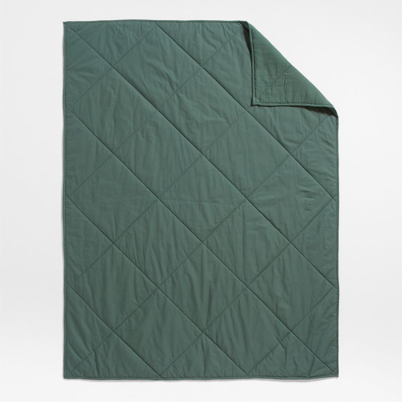 Supersoft Pine Green Cotton Gauze Kids Full/Queen Quilt - image 6 of 11