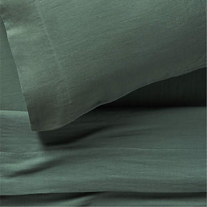 Supersoft Pine Green Organic Cotton Gauze Kids Sheet Set