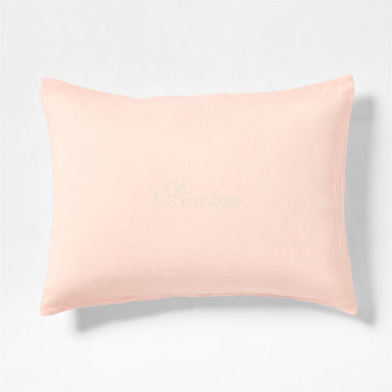 Supersoft Pale Pink Organic Cotton Gauze Kids Pillow Sham - image 1 of 4