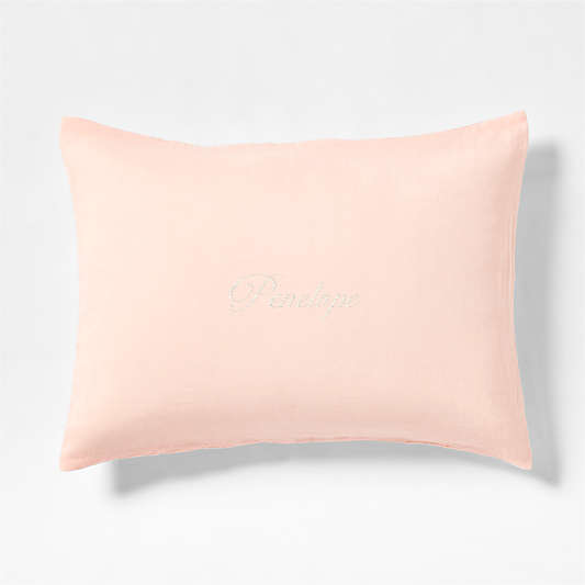 Supersoft Pale Pink Organic Cotton Gauze Kids Pillow Sham