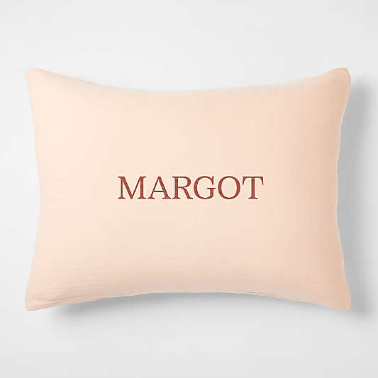 Supersoft Elegant Pink Organic Cotton Gauze Kids Pillow Sham