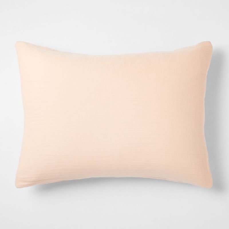 Supersoft Kids Elegant Pink Organic Cotton Gauze Pillow Sham