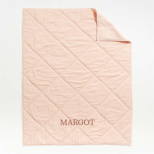 Supersoft Elegant Pink Organic Cotton Gauze Kids Twin Quilt