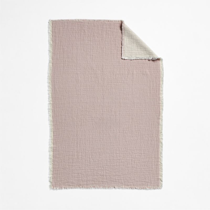 Supersoft Organic Cotton Gauze Classic Mauve Pink Kid Blanket - image 2 of 5