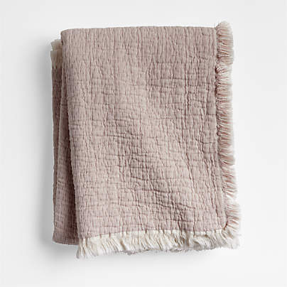 Supersoft Organic Cotton Gauze Classic Mauve Pink Kids Blanket