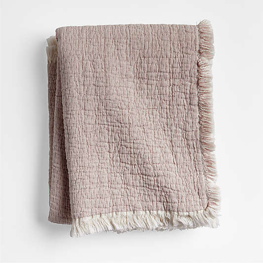Supersoft Organic Cotton Gauze Classic Mauve Pink Kids Blanket