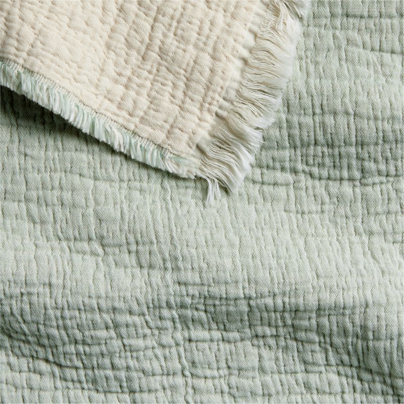 Supersoft Organic Cotton Gauze Verte Green Kid Blanket - image 3 of 5