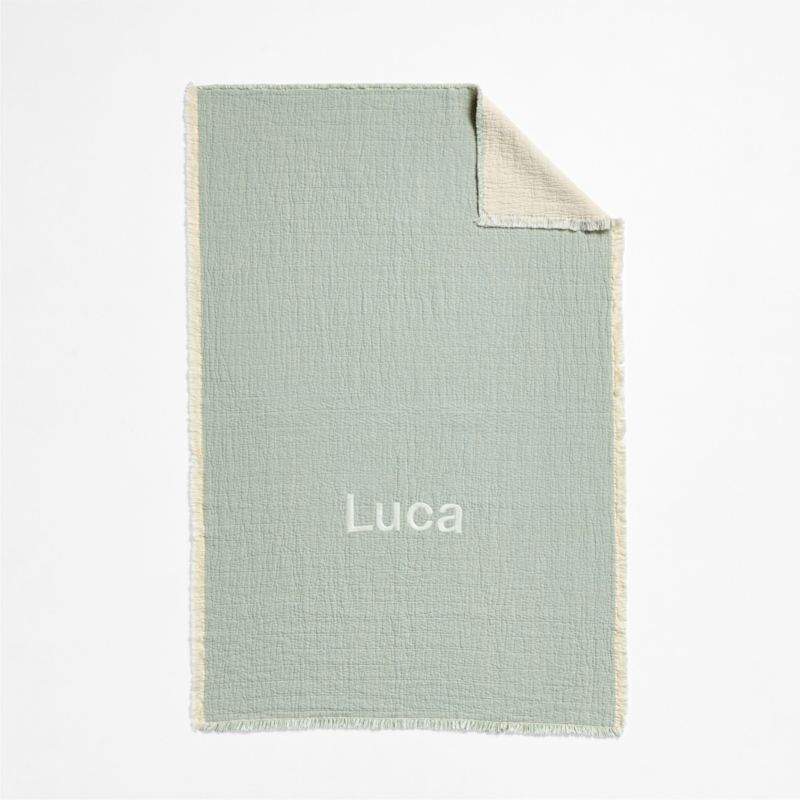 Supersoft Organic Cotton Gauze Verte Green Kid Blanket - image 1 of 5