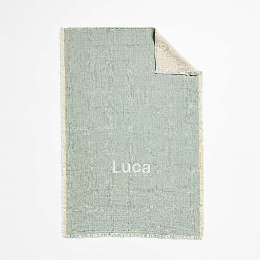 Supersoft Organic Cotton Gauze Verte Green Kids Blanket