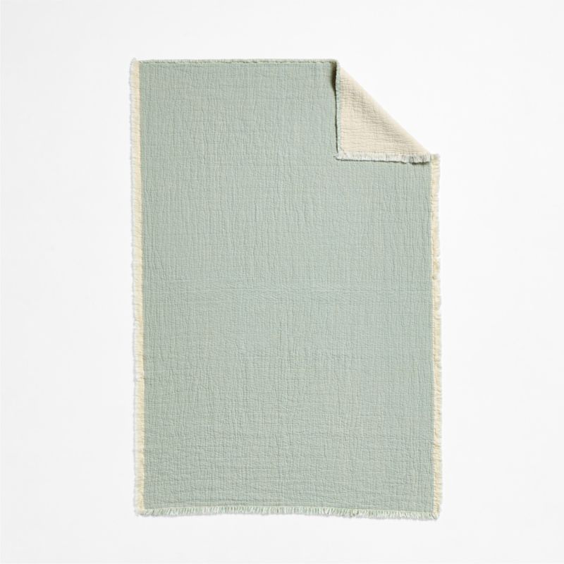 Supersoft Organic Cotton Gauze Verte Green Kid Blanket - image 2 of 5