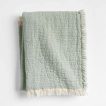 Supersoft Organic Cotton Gauze Verte Green Kids Blanket