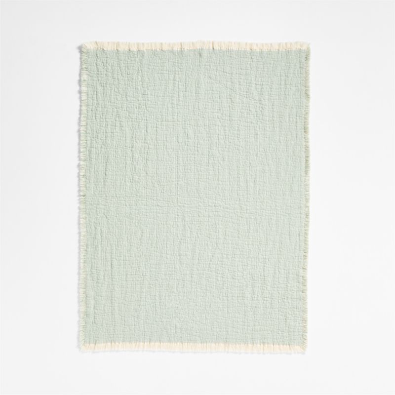 Supersoft Organic Cotton Gauze Verte Green Baby Stroller Blanket - image 4 of 8