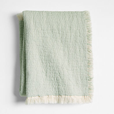 View Supersoft Organic Cotton Gauze Verte Green Baby Stroller Blanket details