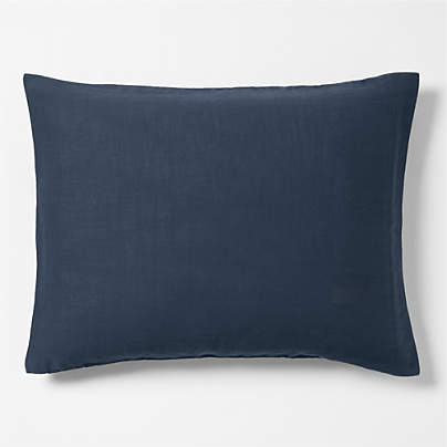 Supersoft Gauze Organic Cotton Deep Indigo Standard Bed Pillow Sham
