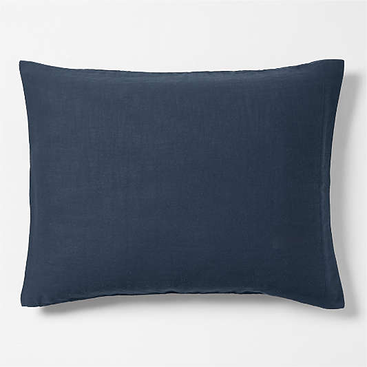 Supersoft Gauze Organic Cotton Deep Indigo Standard Bed Pillow Sham