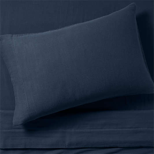 Supersoft Gauze Organic Cotton Deep Indigo Twin XL Sheet Set