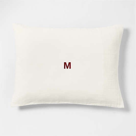 CozyCloud Washed Organic Cotton Pampas Ivory Standard Bed Pillow Sham