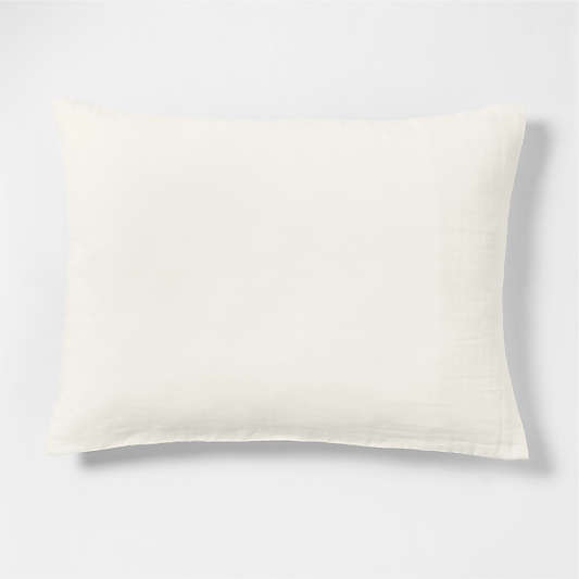 Supersoft Gauze Organic Cotton Pampas Ivory Standard Bed Pillow Sham