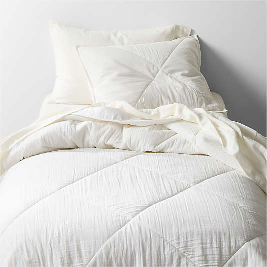 Supersoft Gauze Organic Cotton Pampas Ivory Twin XL Sheet Set