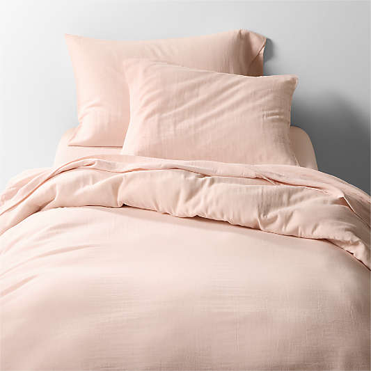 Supersoft Gauze Organic Cotton Pale Pink Twin XL Duvet Cover
