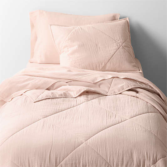 Supersoft Gauze Organic Cotton Pale Pink Twin XL Sheet Set