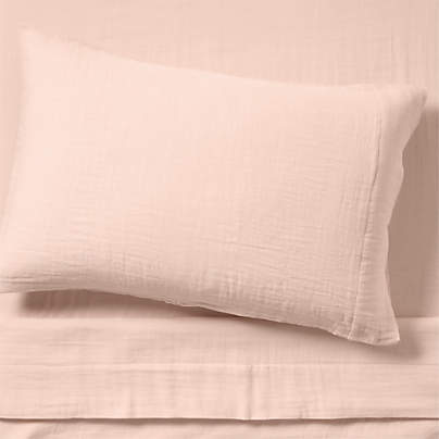 Supersoft Gauze Organic Cotton Pale Pink Twin XL Sheet Set