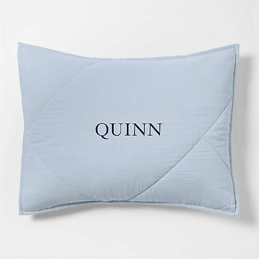 Supersoft Gauze Organic Cotton Sky Blue Standard Quilt Bed Pillow Sham