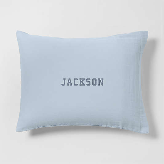 Supersoft Gauze Organic Cotton Sky Blue Standard Bed Pillow Sham