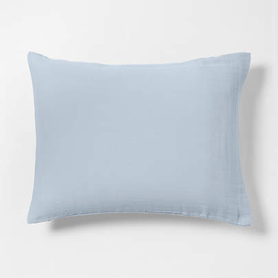 Supersoft Gauze Organic Cotton Sky Blue Standard Bed Pillow Sham