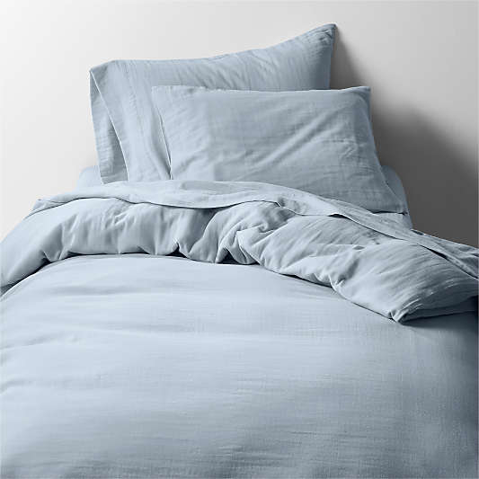 Supersoft Gauze Organic Cotton Sky Blue Twin XL Duvet Cover