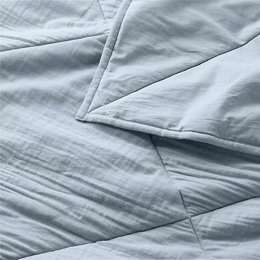 Supersoft Gauze Organic Cotton Sky Blue Twin XL Quilt