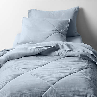 Supersoft Gauze Organic Cotton Sky Blue Twin XL Quilt