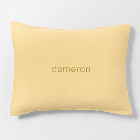 Supersoft Gauze Organic Cotton Lemon Sorbet Standard Bed Pillow Sham