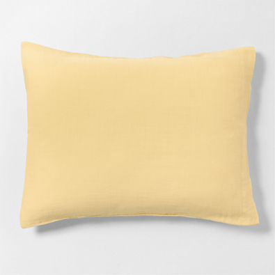 View Supersoft Gauze Organic Cotton Lemon Sorbet Standard Bed Pillow Sham details