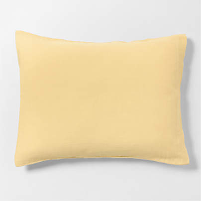 Supersoft Gauze Organic Cotton Lemon Sorbet Standard Bed Pillow Sham