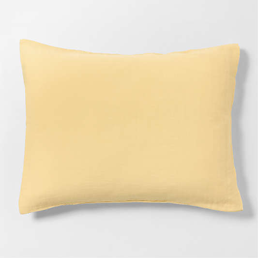 Supersoft Gauze Organic Cotton Lemon Sorbet Standard Bed Pillow Sham