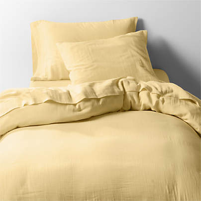 Supersoft Gauze Organic Cotton Lemon Sorbet Twin XL Duvet Cover