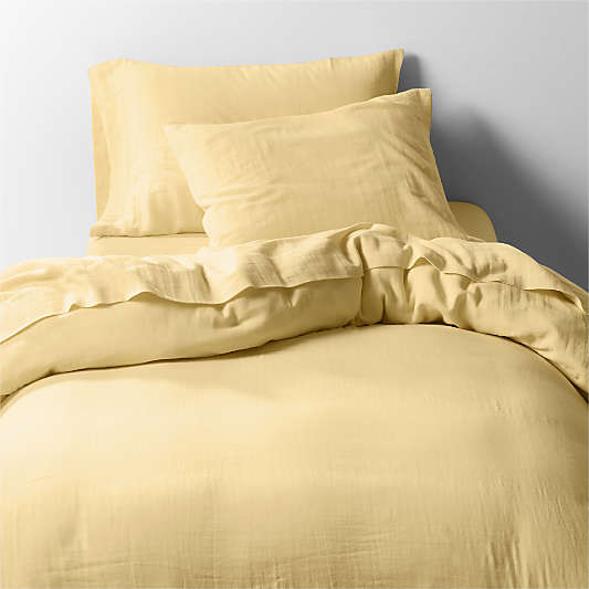 Supersoft Gauze Organic Cotton Lemon Sorbet Twin XL Duvet Cover