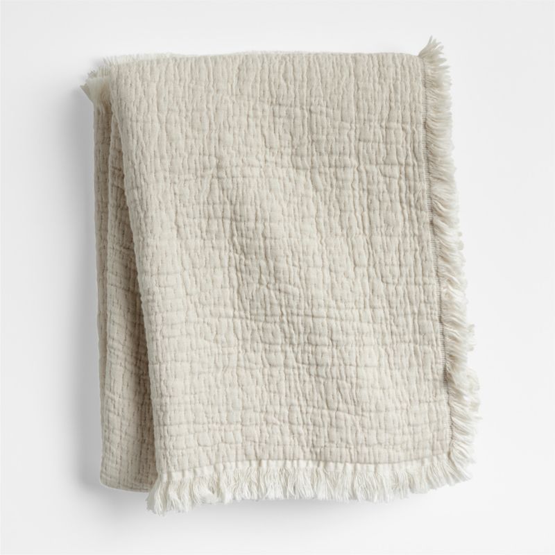 Supersoft Organic Cotton Gauze Stone Tan Kid Blanket - image 0 of 5