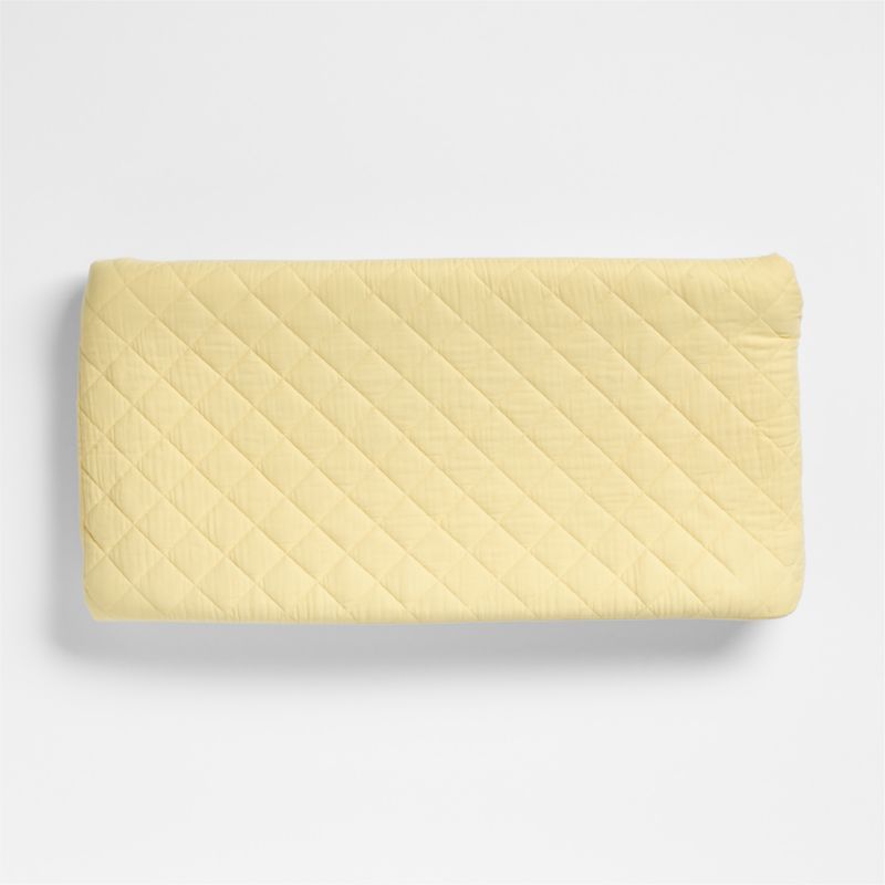 Supersoft Straw Yellow Organic Cotton Gauze Changing Pad Cover - image 2 of 3