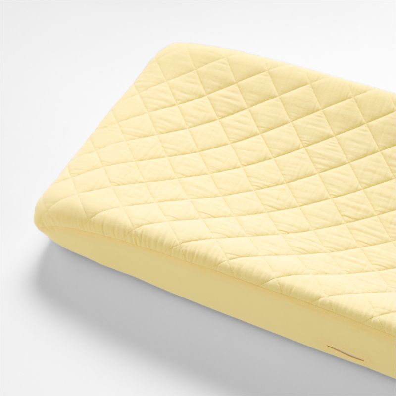 Supersoft Straw Yellow Organic Cotton Gauze Changing Pad Cover - image 0 of 3