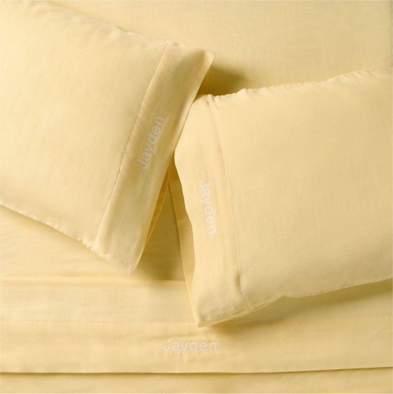 Supersoft Straw Yellow Organic Cotton Gauze Kids Queen Sheet Set - image 4 of 5