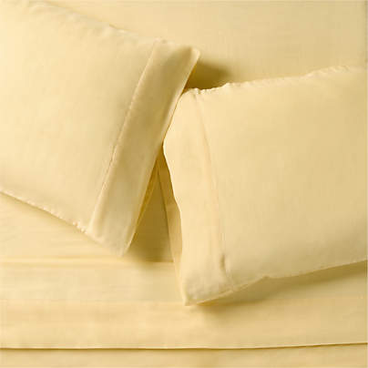 Supersoft Straw Yellow 100% Organic Cotton Gauze Kids Queen Sheet Set
